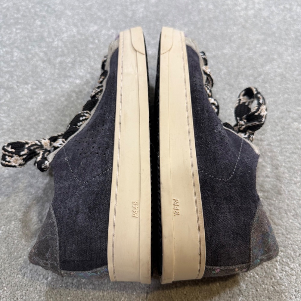 P448 Jack Blackden Low Top Sneakers Grey Suede Iridescent EU 38 Made in Italy - Picture 7 of 15